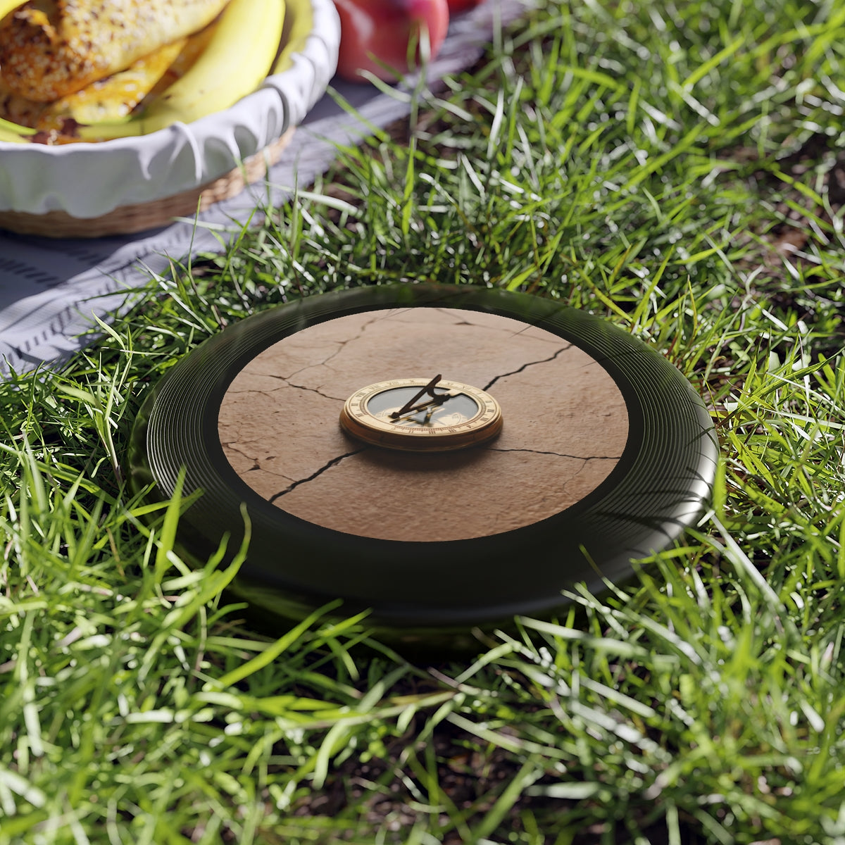 Vintage Brass Sundial Wham-O Frisbee