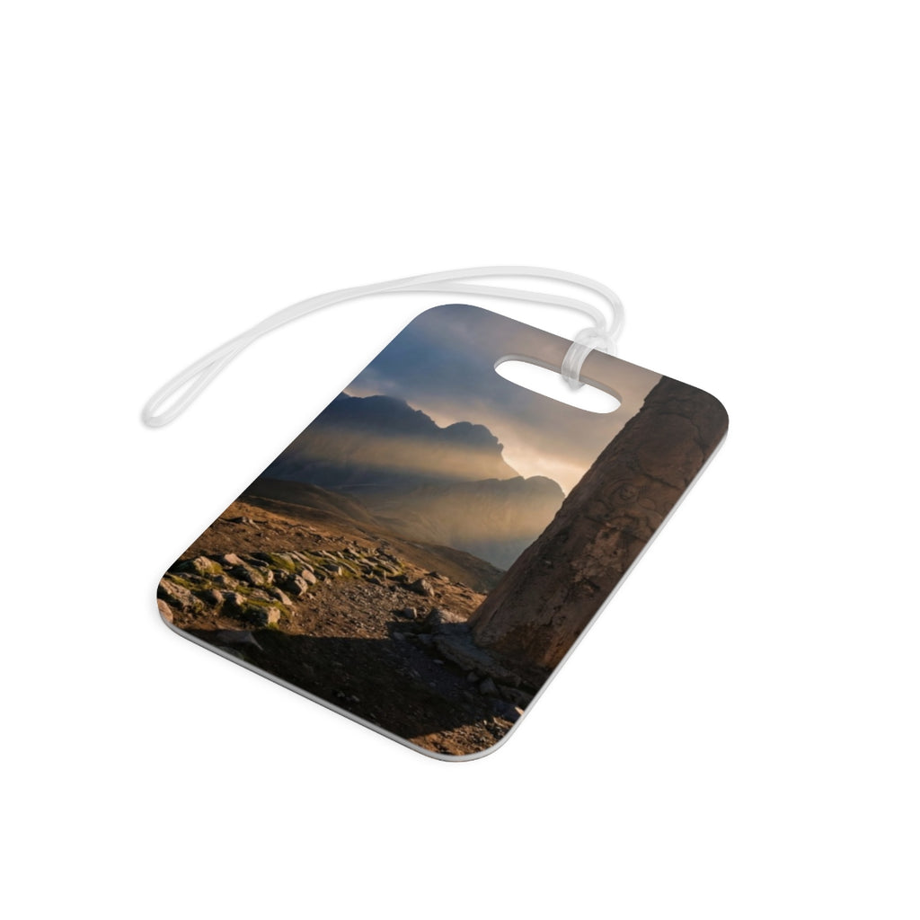 Luggage Tags - Mystic Monolith Ancient Persian Mountain Art...