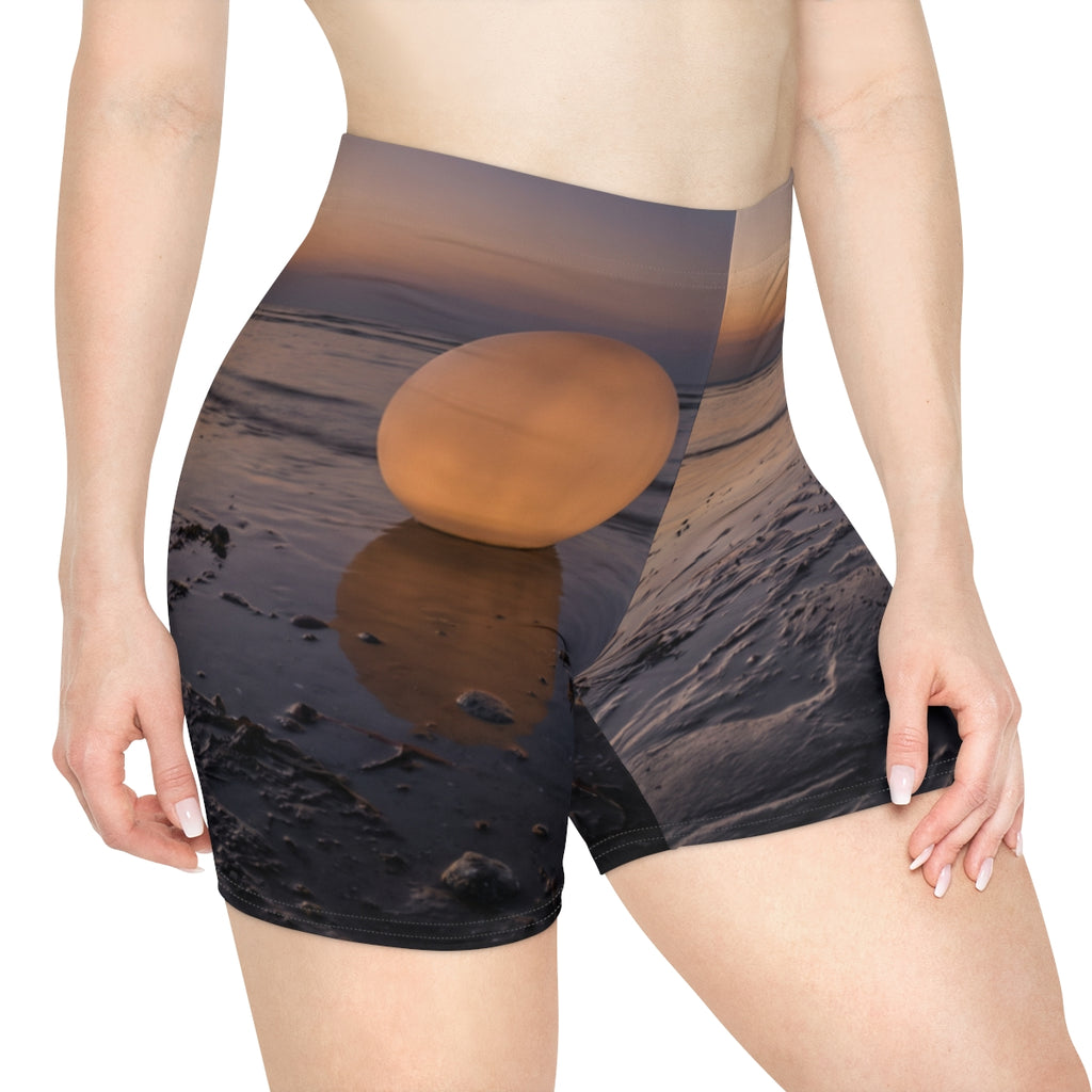 Women's Biker Shorts - Twilight Coast Glow | Echovira...