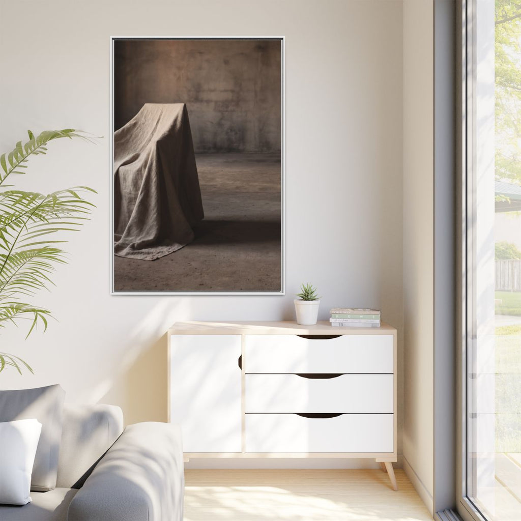 Matte Canvas, Framed - Draped Silence Still Life Art... |...
