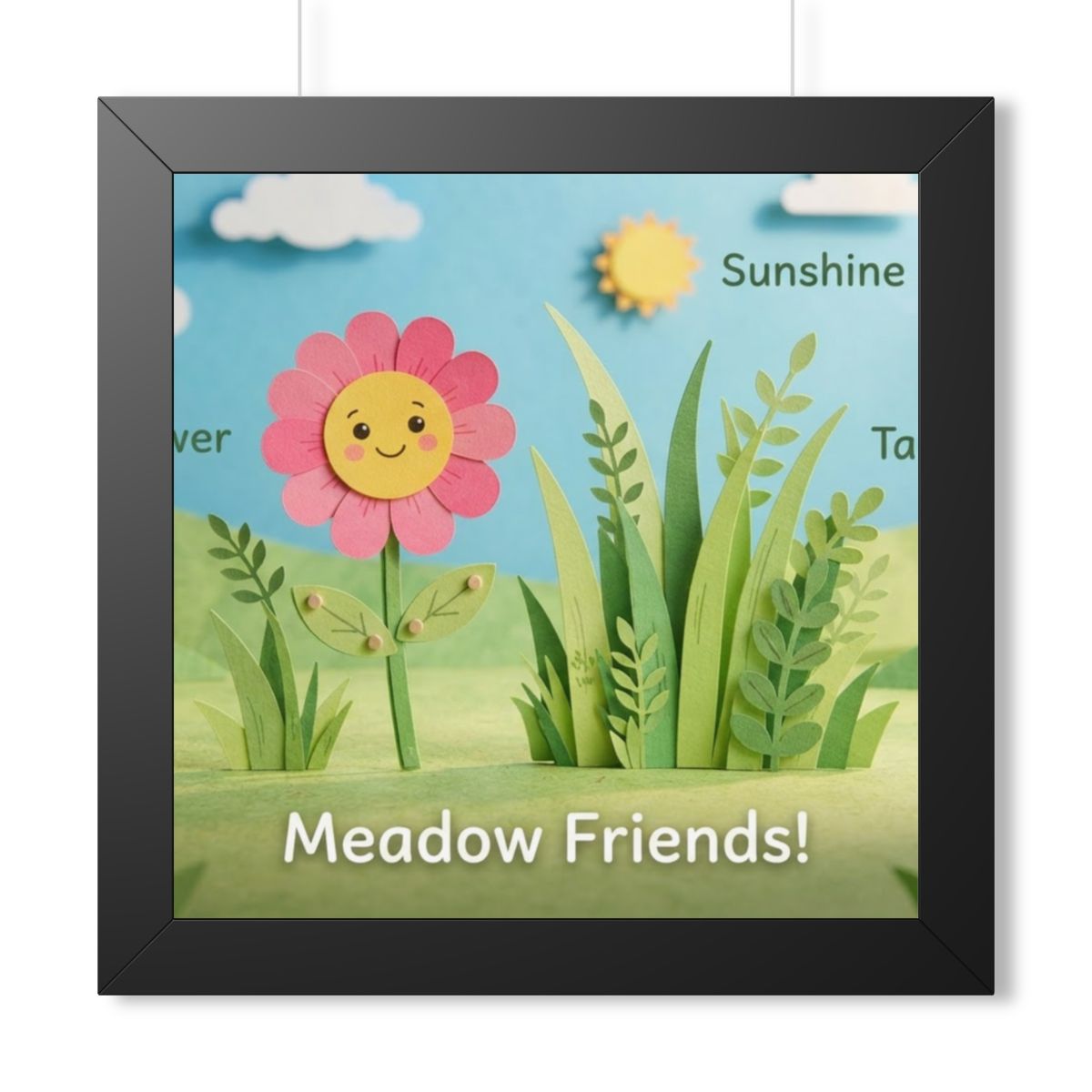 Framed Horizontal Poster - Meadow Vista — Black (14×11... |...