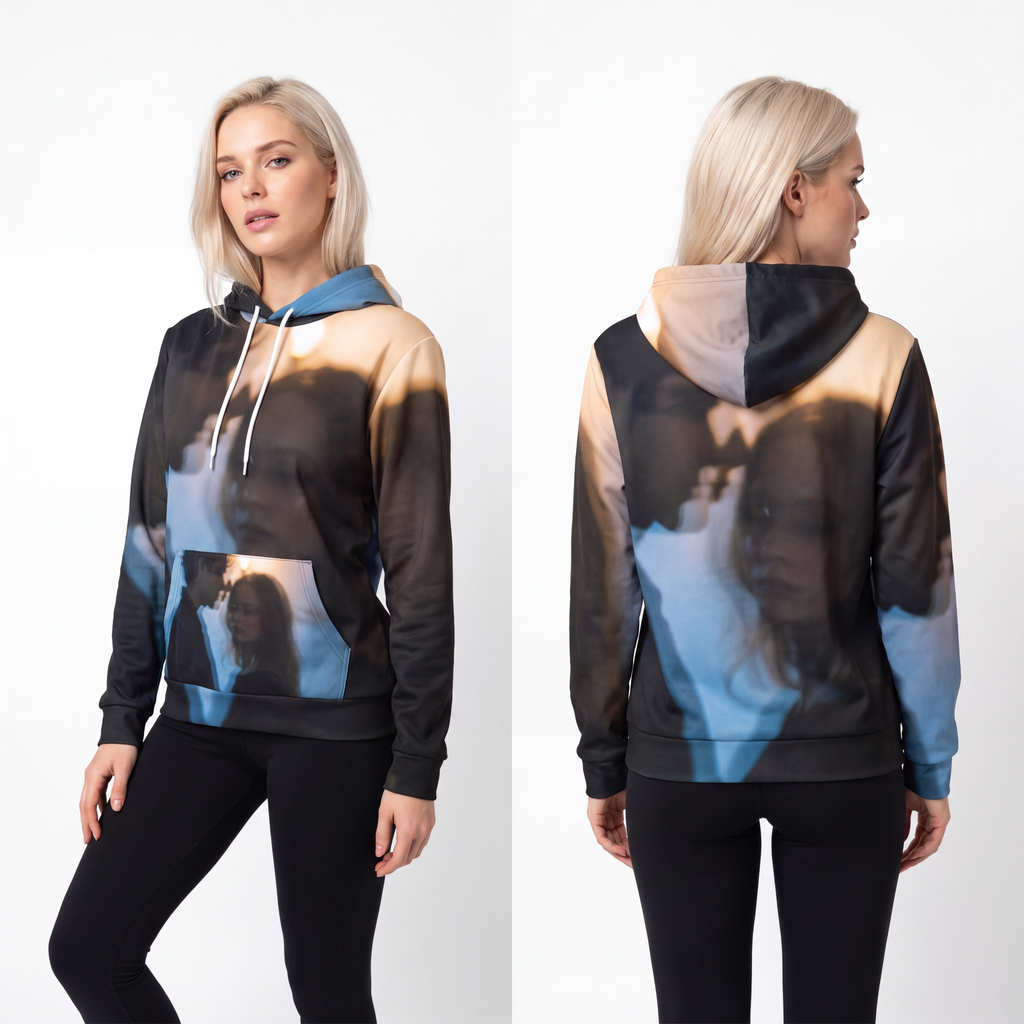 Midnight Reflections Hoodie - Moody Fashion Pullover |...