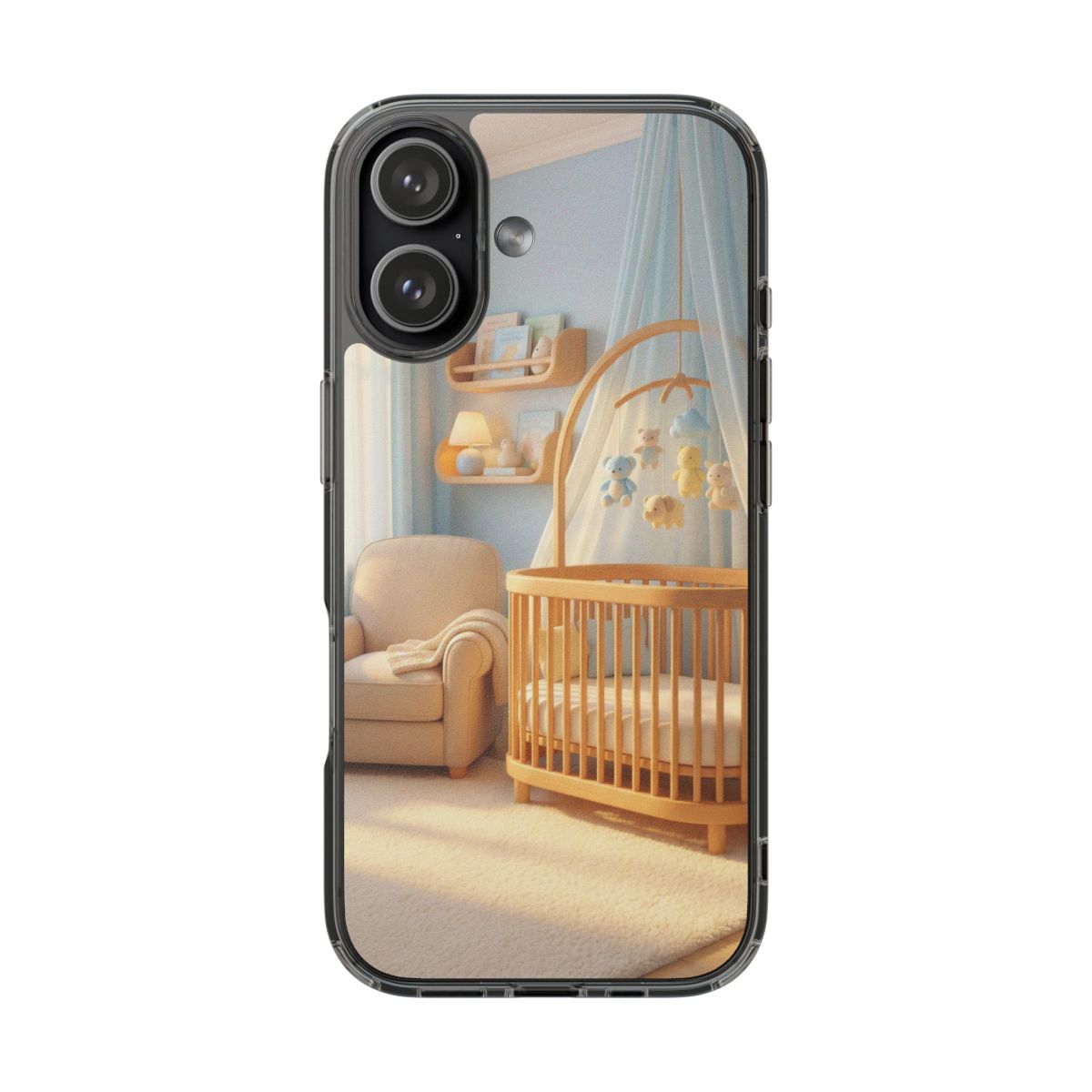 Clear Impact-Resistant Cases - Soft Blue Clear Phone Case...