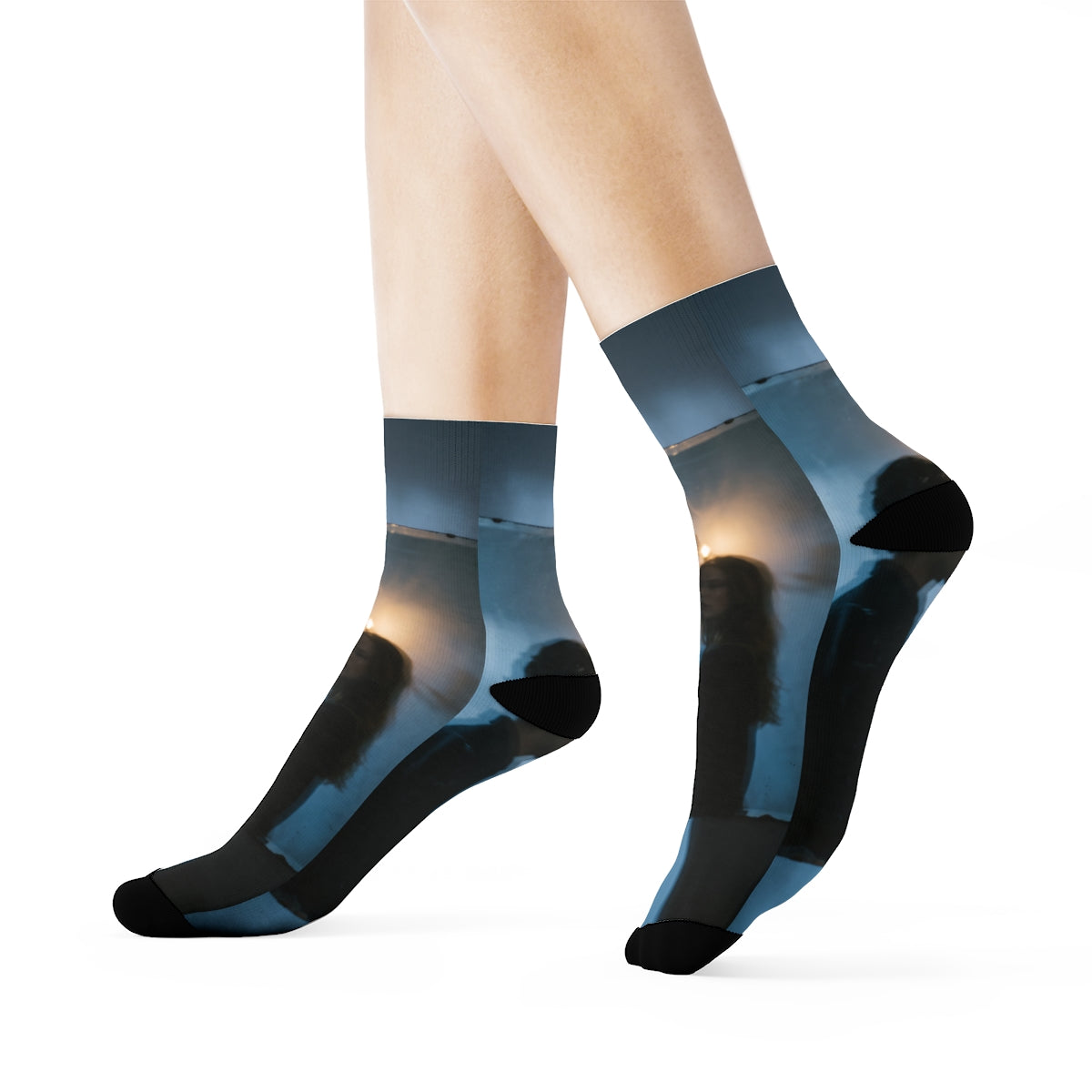 Midnight Shadow Crew Socks - Moody Athletic Socks | Echovira...