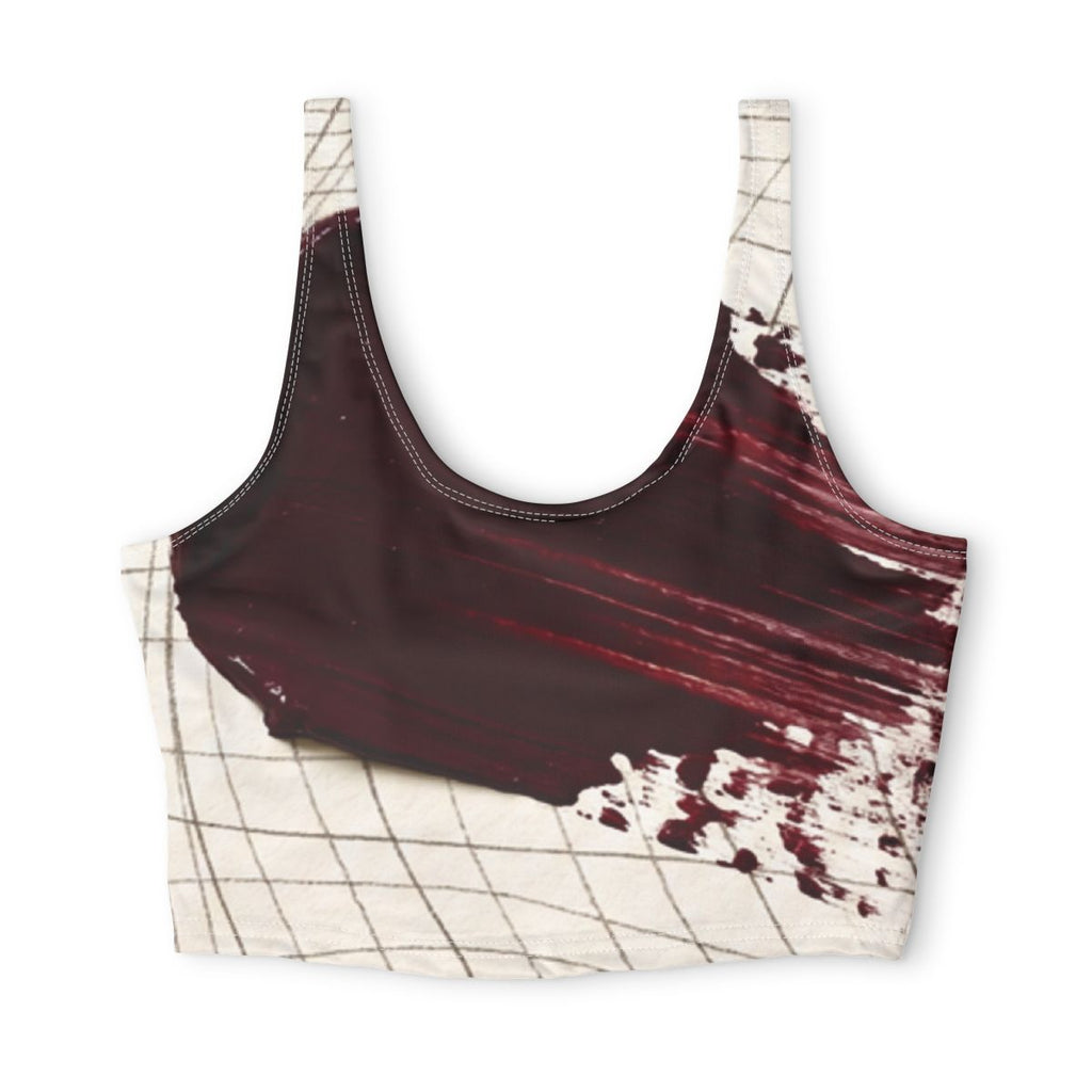 Polyester Sports Bra - Crimson Flow | Echovira Gallery