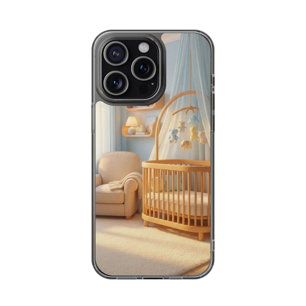 Clear Impact-Resistant Cases - Soft Blue Clear Phone Case...