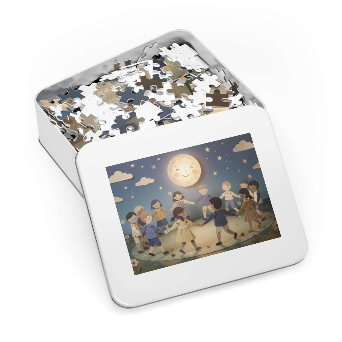 Jigsaw Puzzle with Tin - Moonlit Paper Dance (30, 110, 252...