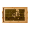 Bamboo Serving Tray - Spectral Veils | Echovira Gallery