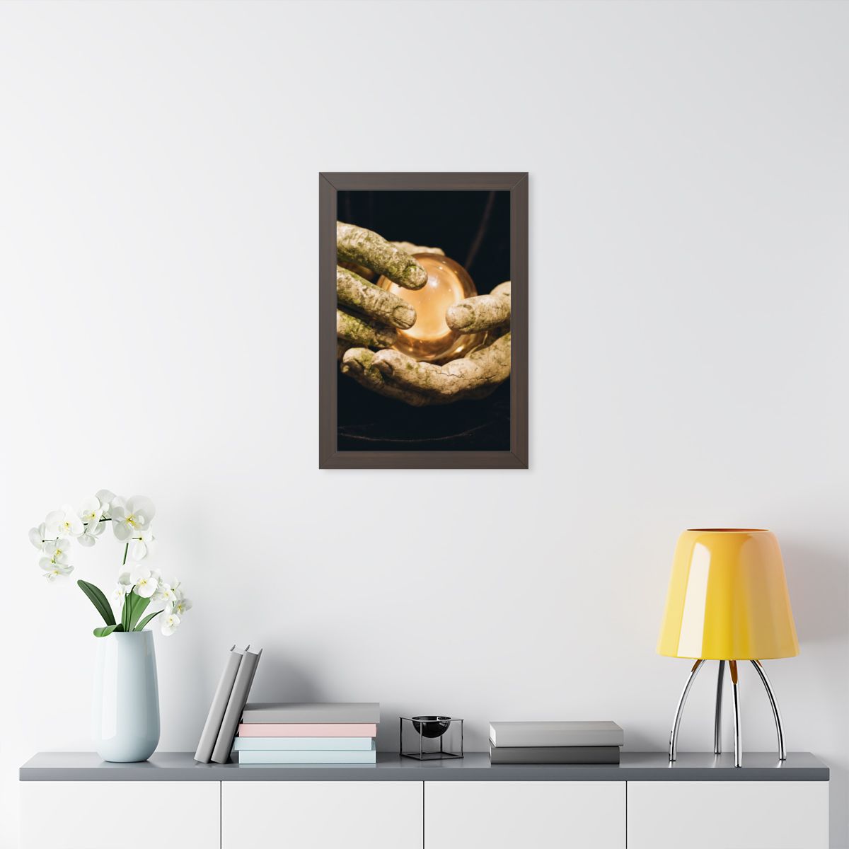 Framed Vertical Poster - Ancient Sight — Walnut (11×14... |...
