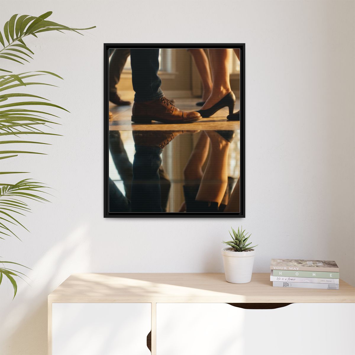 Matte Canvas, Framed - Golden Hour Reflections Cinematic Art...