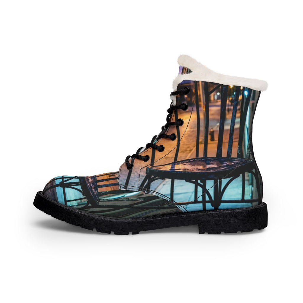 Men's Boots - Urban Dusk Leather & Fur | Echovira Gallery