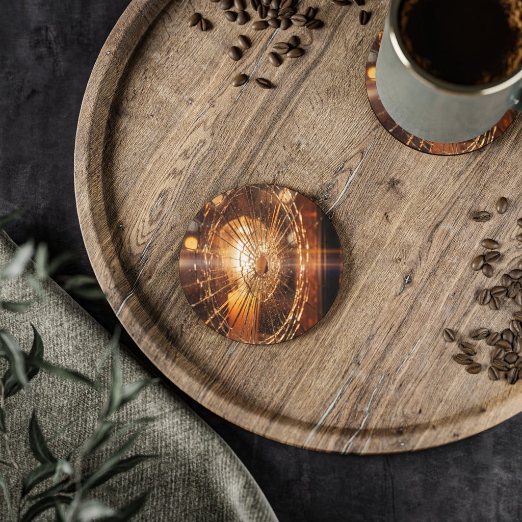 Coasters - Shattered Glass Glow Art Print | Echovira Gallery