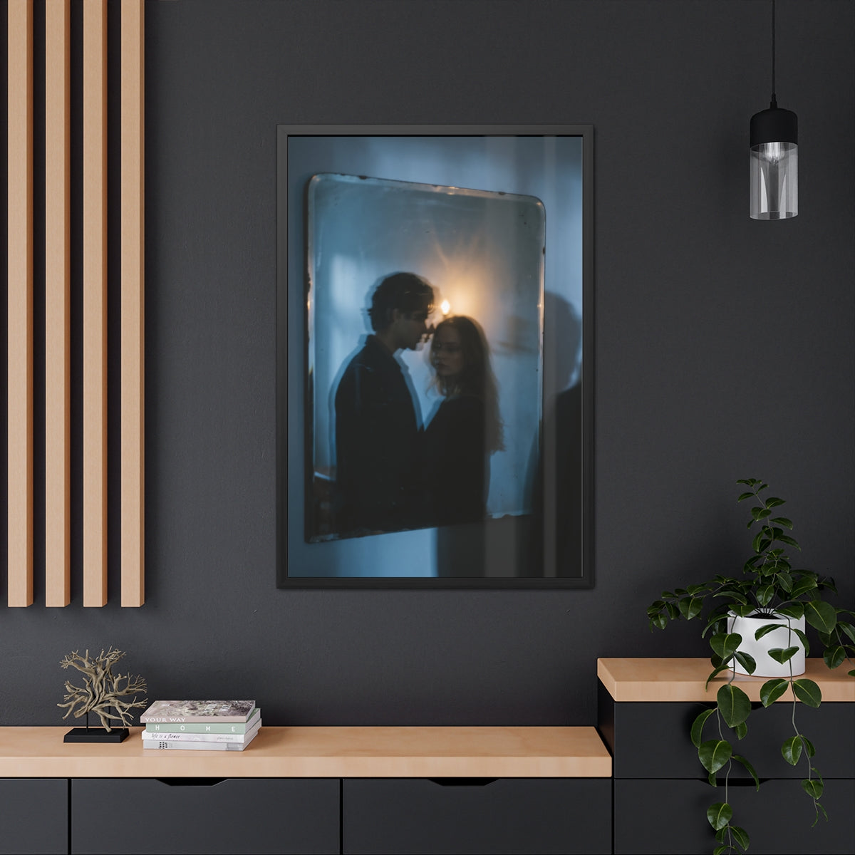 Midnight Reflections Framed Poster - Dark Academia Art... |...