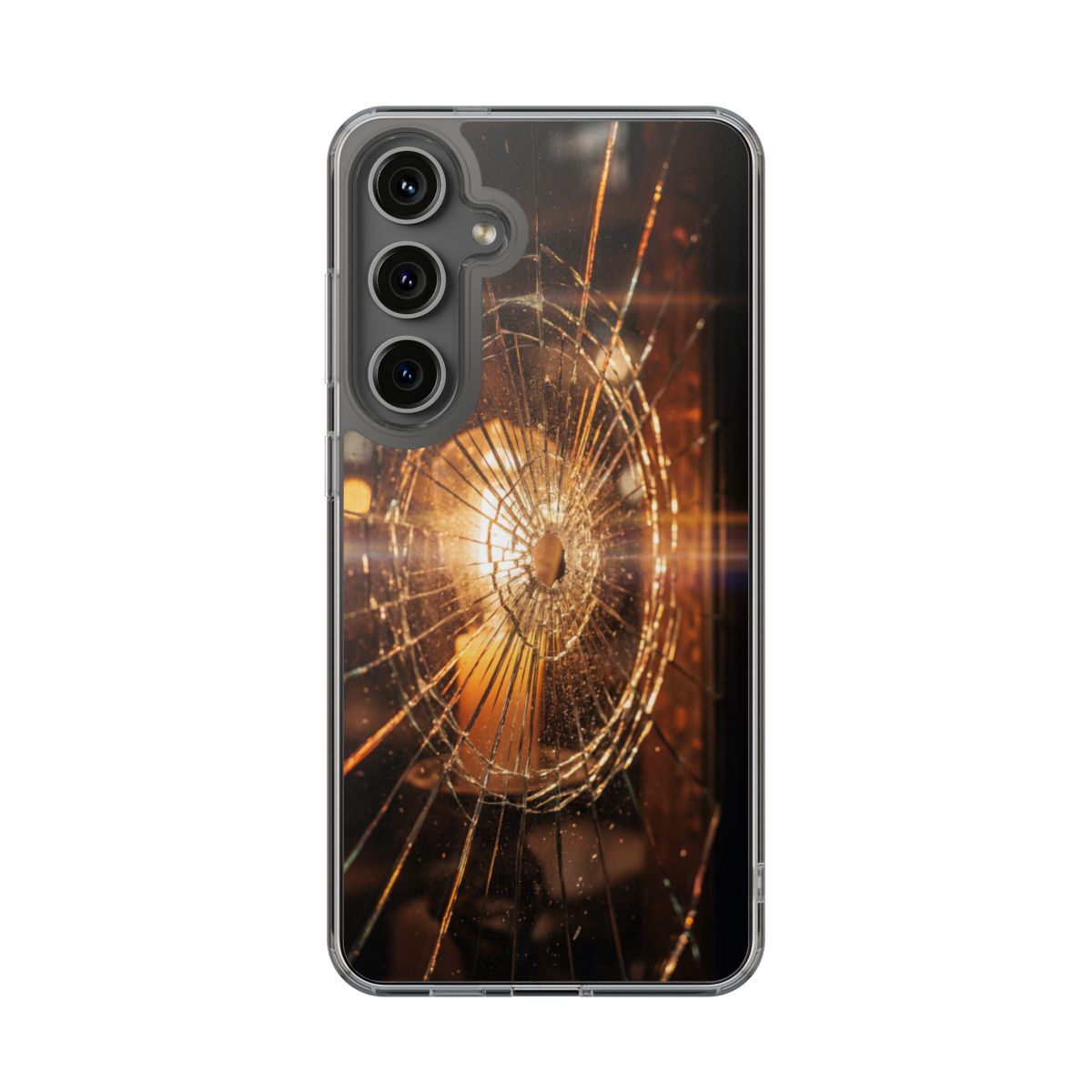 Clear Impact-Resistant Case - Fractured Glow