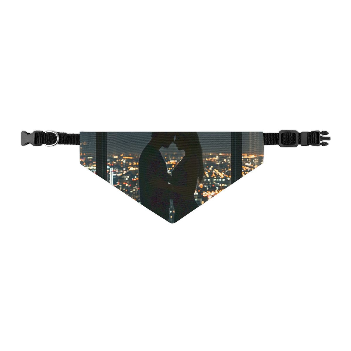 Pet Bandana Collar - City Lights Embrace Skyline Wall Art |...