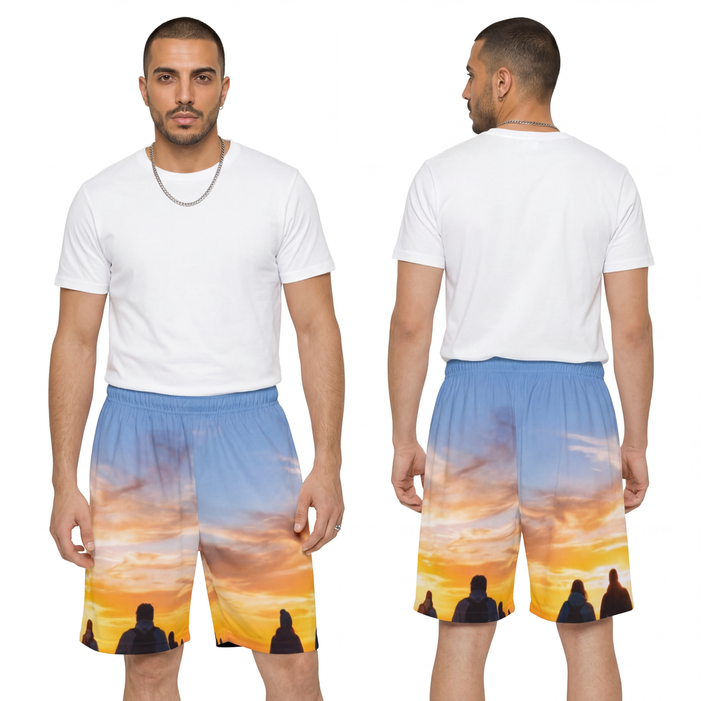 Men's Sports Shorts - Sunset Trail Horizon | Echovira...