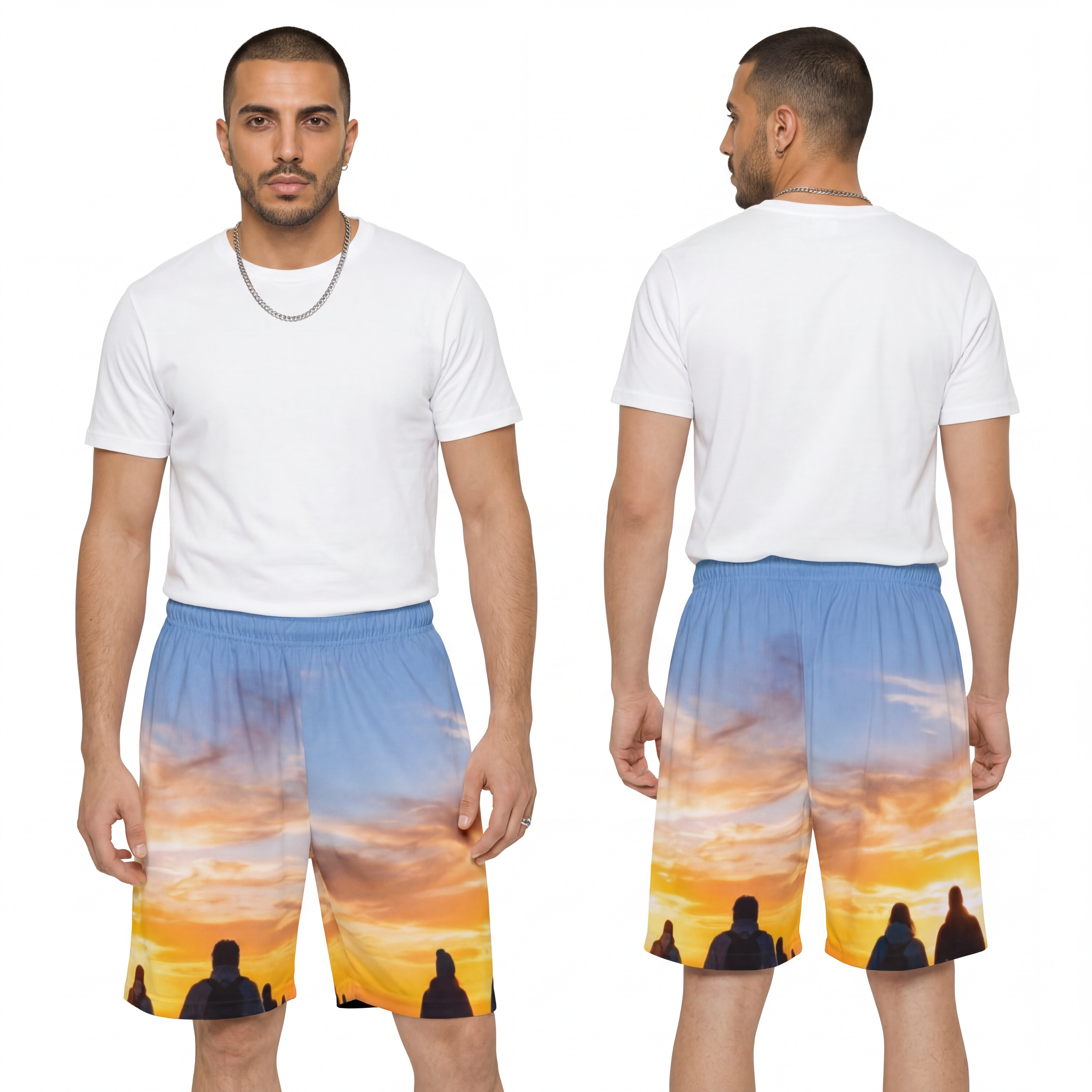Men's Sports Shorts - Sunset Trail Horizon | Echovira...