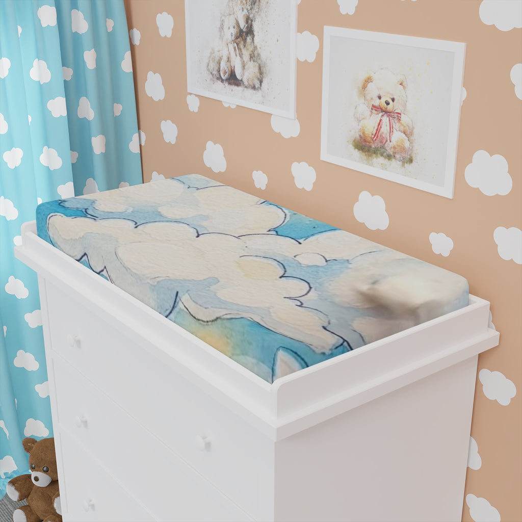 Changing Pad Cover - Starry Clouds | Echovira Gallery