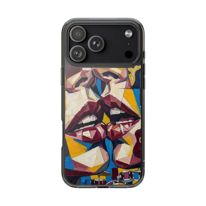 Clear Impact-Resistant Cases - Clear Phone Case - Electric Romance Cubist