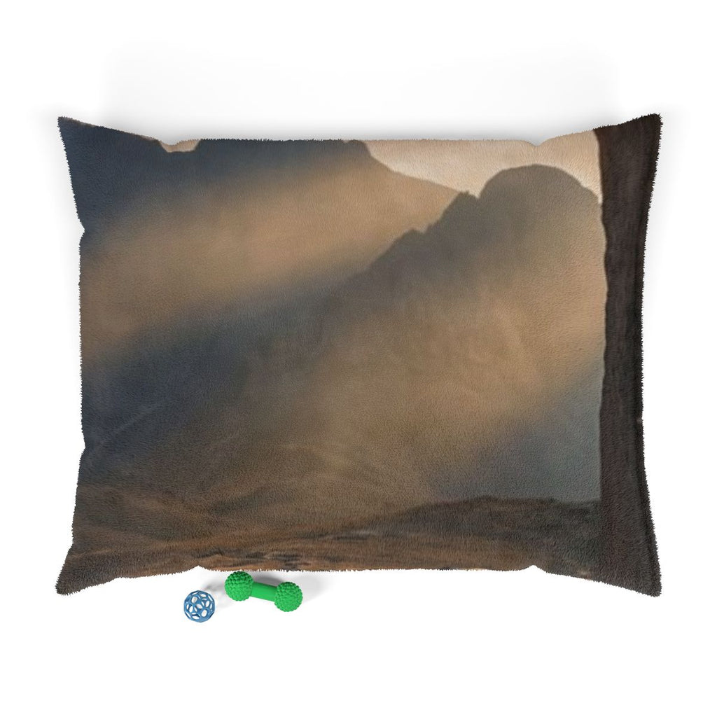Pet Bed - Mystic Monolith Ancient Persian Mountain Art |...