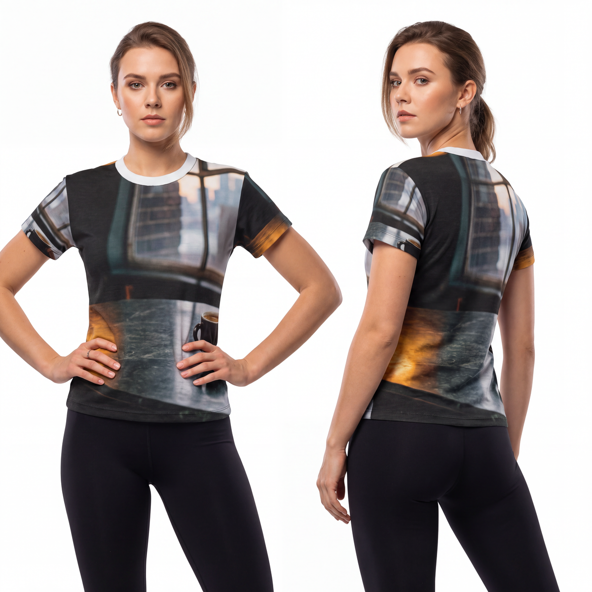 Women's Cut & Sew Tee - Dusk Hearth | Echovira Gallery