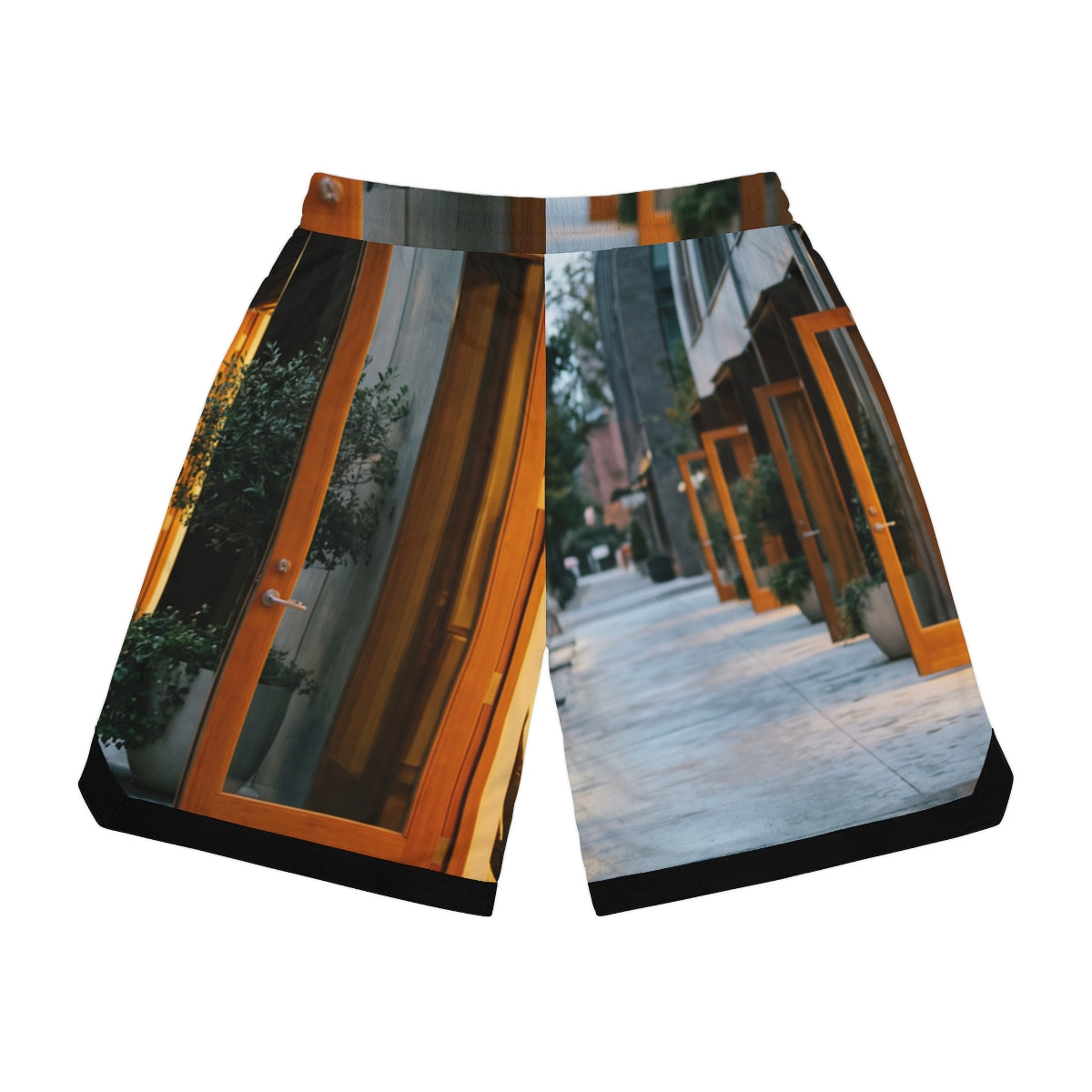 Basketball Rib Shorts - Twilight Walkway | Echovira Gallery