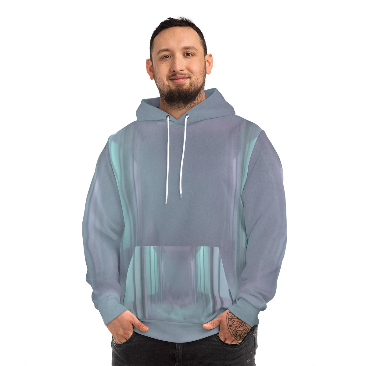 Men's Fashion Hoodie - Liminal Fog Office | Echovira Gallery