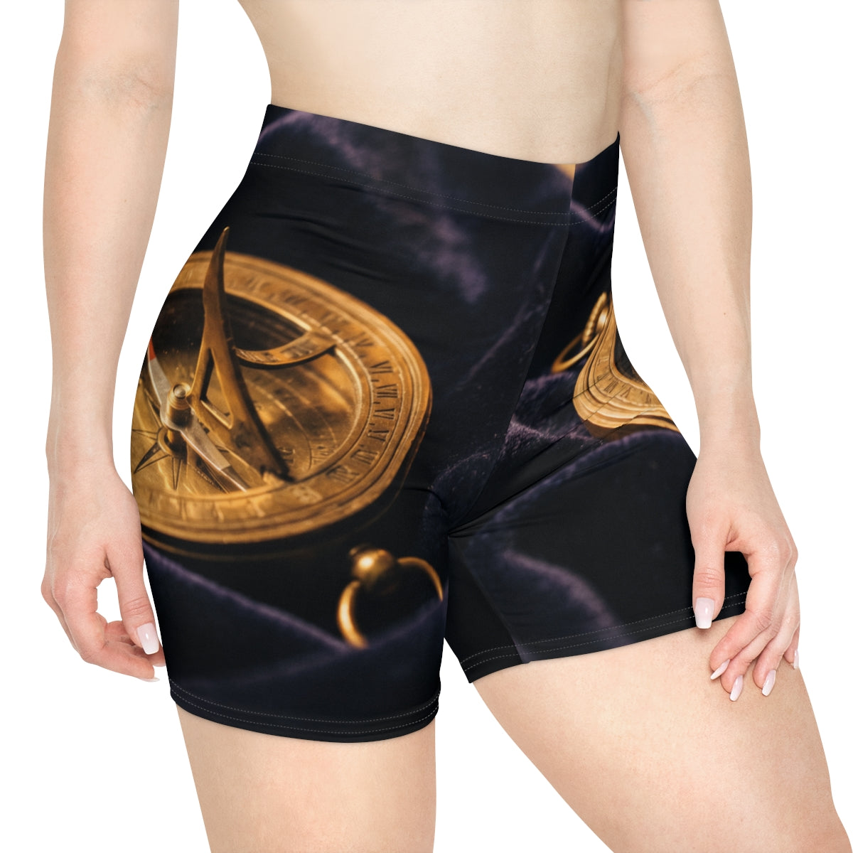 Vintage Brass Sundial Women's Biker Shorts