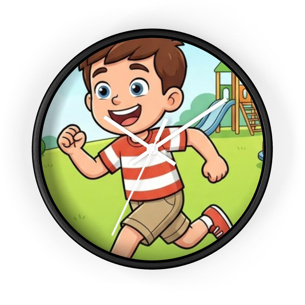 Wall Clock - Sunny Playground Playtime | Echovira Gallery
