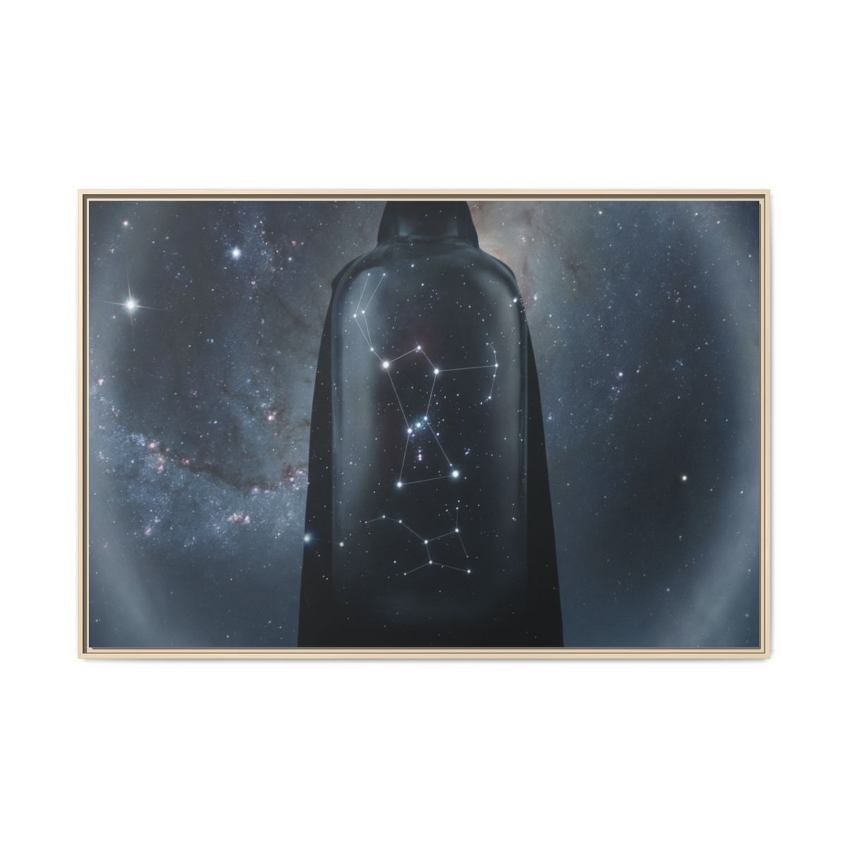 Matte Canvas, Framed - Cosmic Sentinel Orion Constellation...
