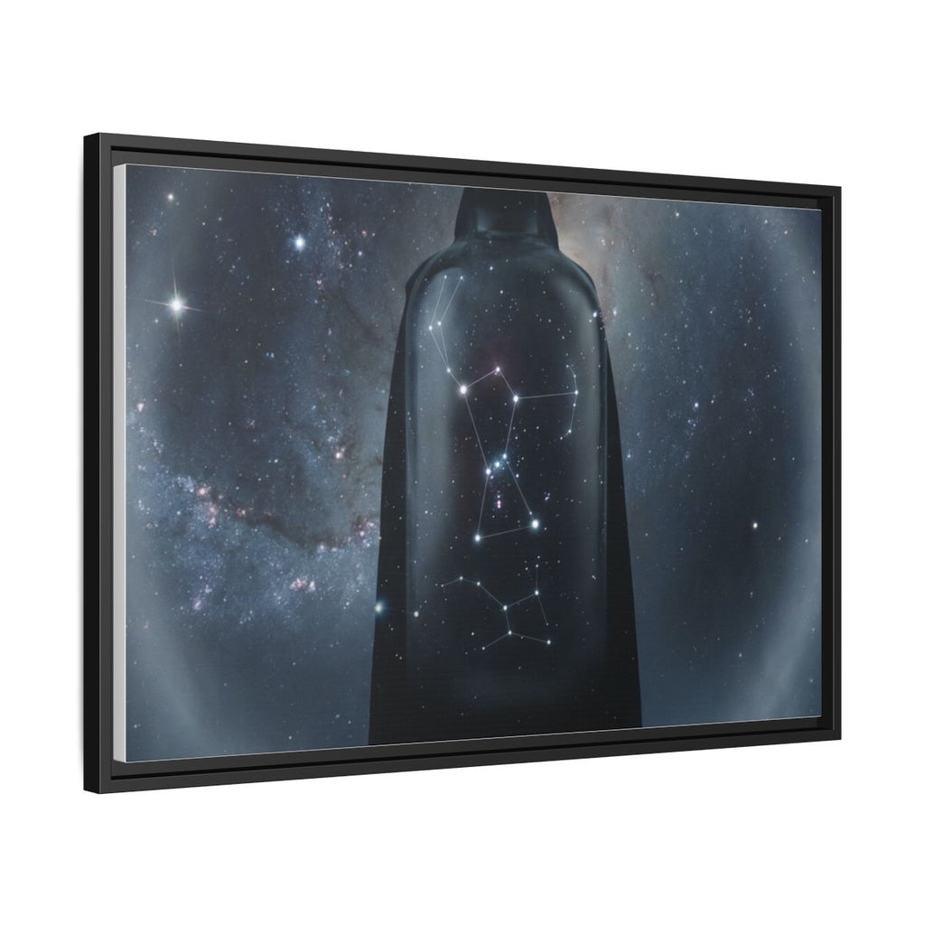 Framed Matte Canvas - Cosmic Sentinel — Black / 1.25" (10×8, 12×9, 14×11, 16×12, 20×10, 18×12, 20×16, 24×16, 24×18, 36×12, 24×20, 32×16, 30×20, 30×24, 32×24, 48×16, 36×24, 48×24, 40×30, 60×20, 48×32, 60×30 & 60×40)