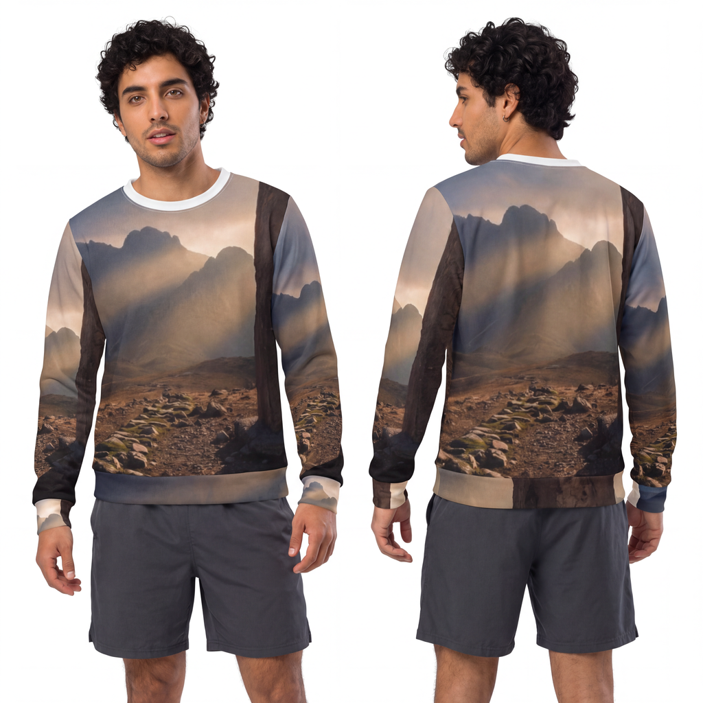 Men's Lightweight Sweatshirt - Mystic Monolith Ancient... |...