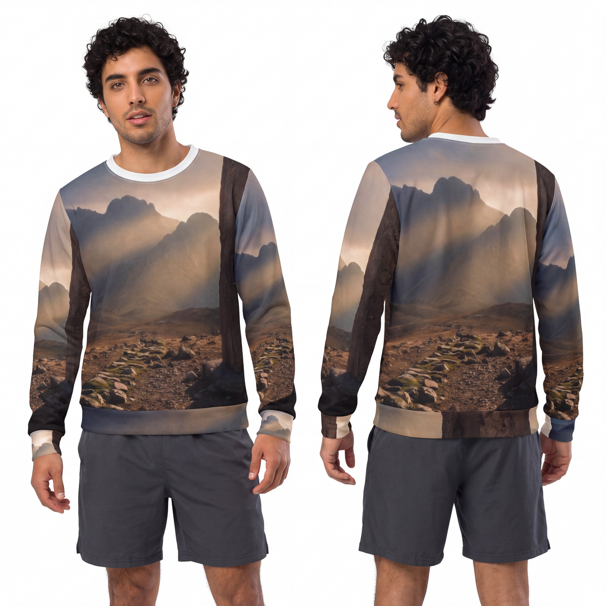 Men's Lightweight Sweatshirt - Mystic Monolith Ancient... |...