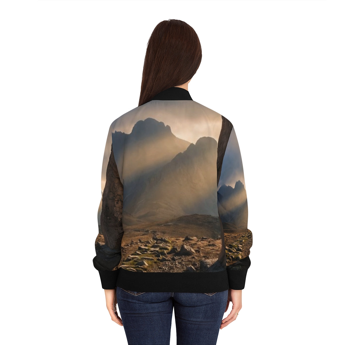 Women's Bomber Jacket - Mystic Monolith Ancient Persian... |...