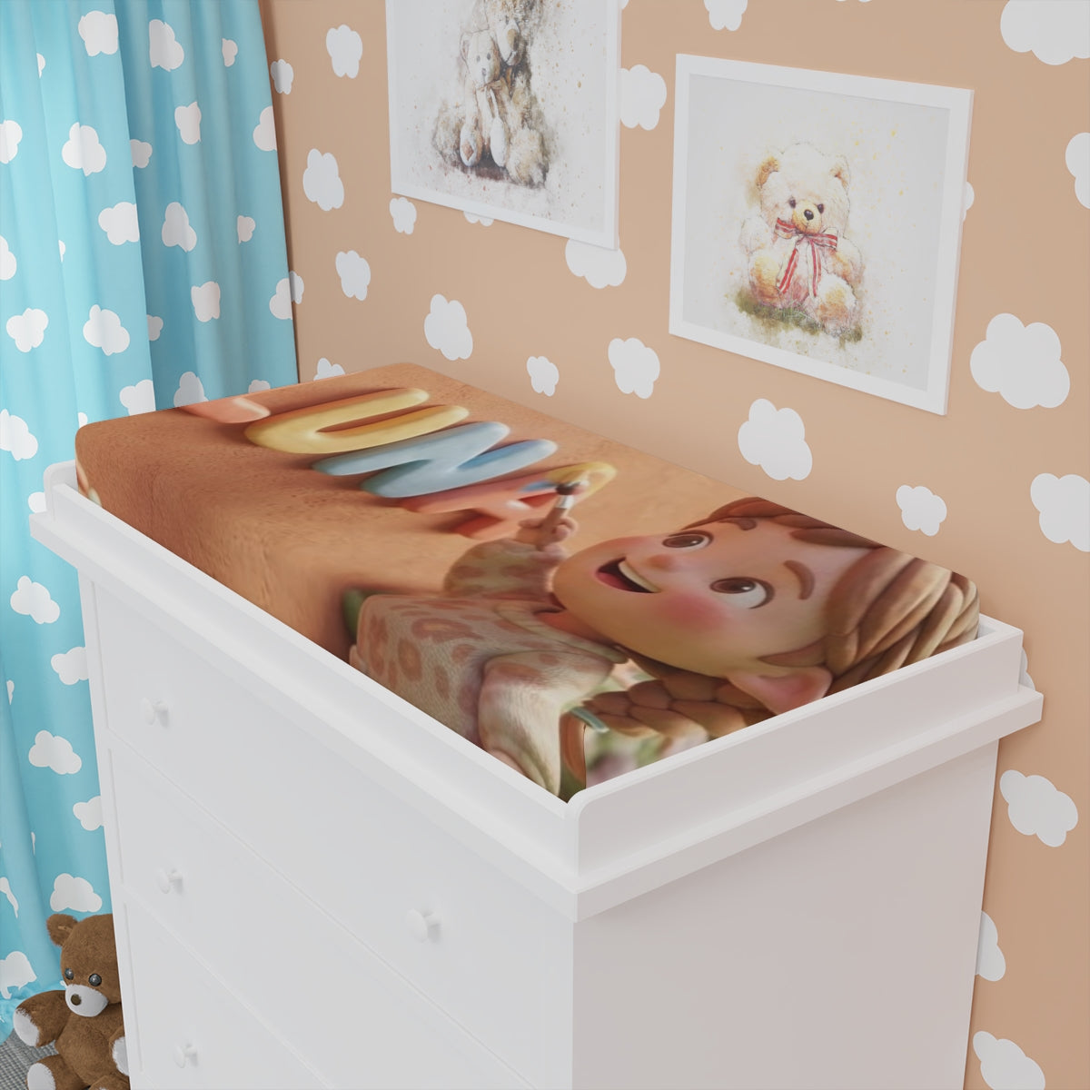 Baby Changing Pad Cover - Luna Sunshine | Echovira Gallery