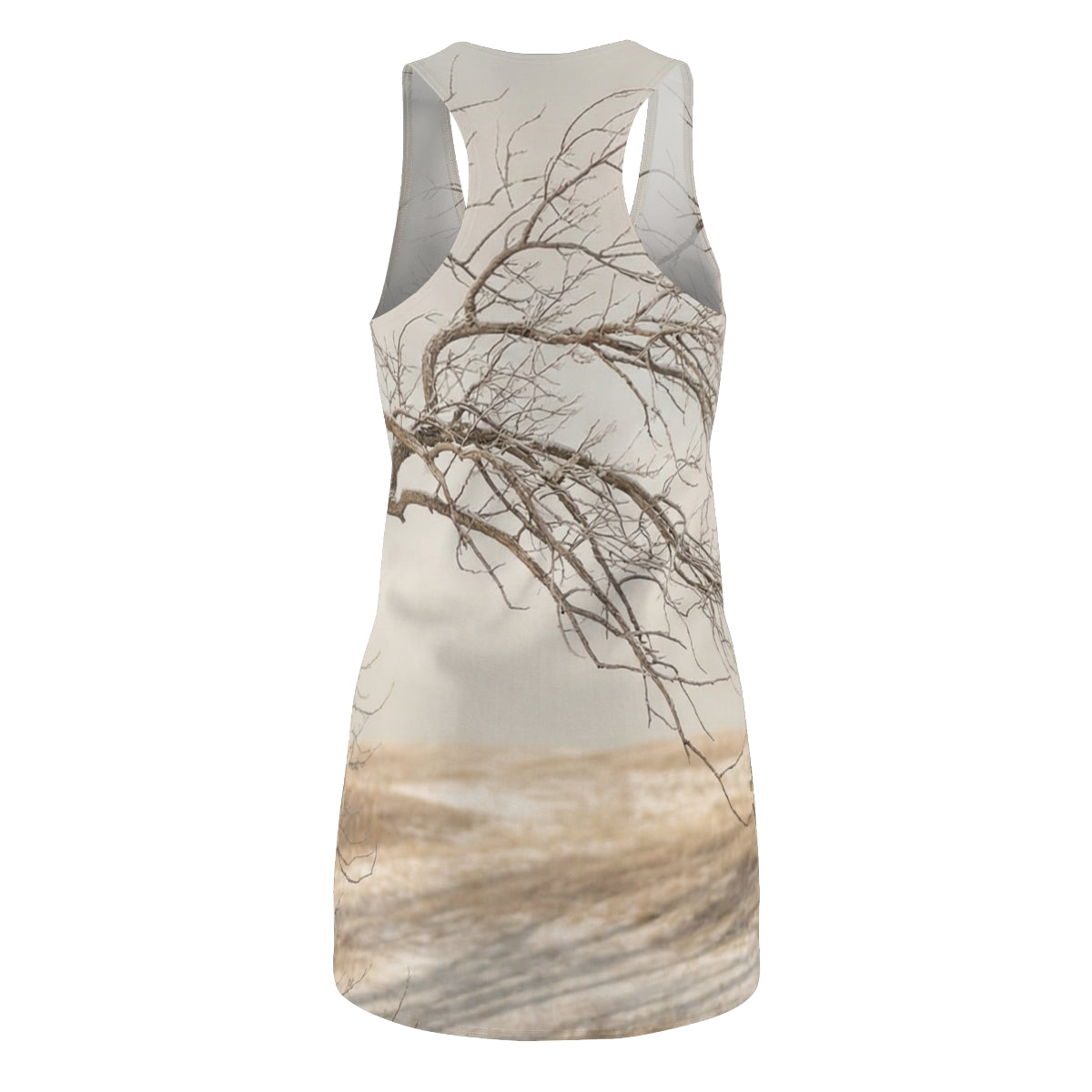 Women's Cut & Sew Racerback Dress - Winter Branch Solitude...