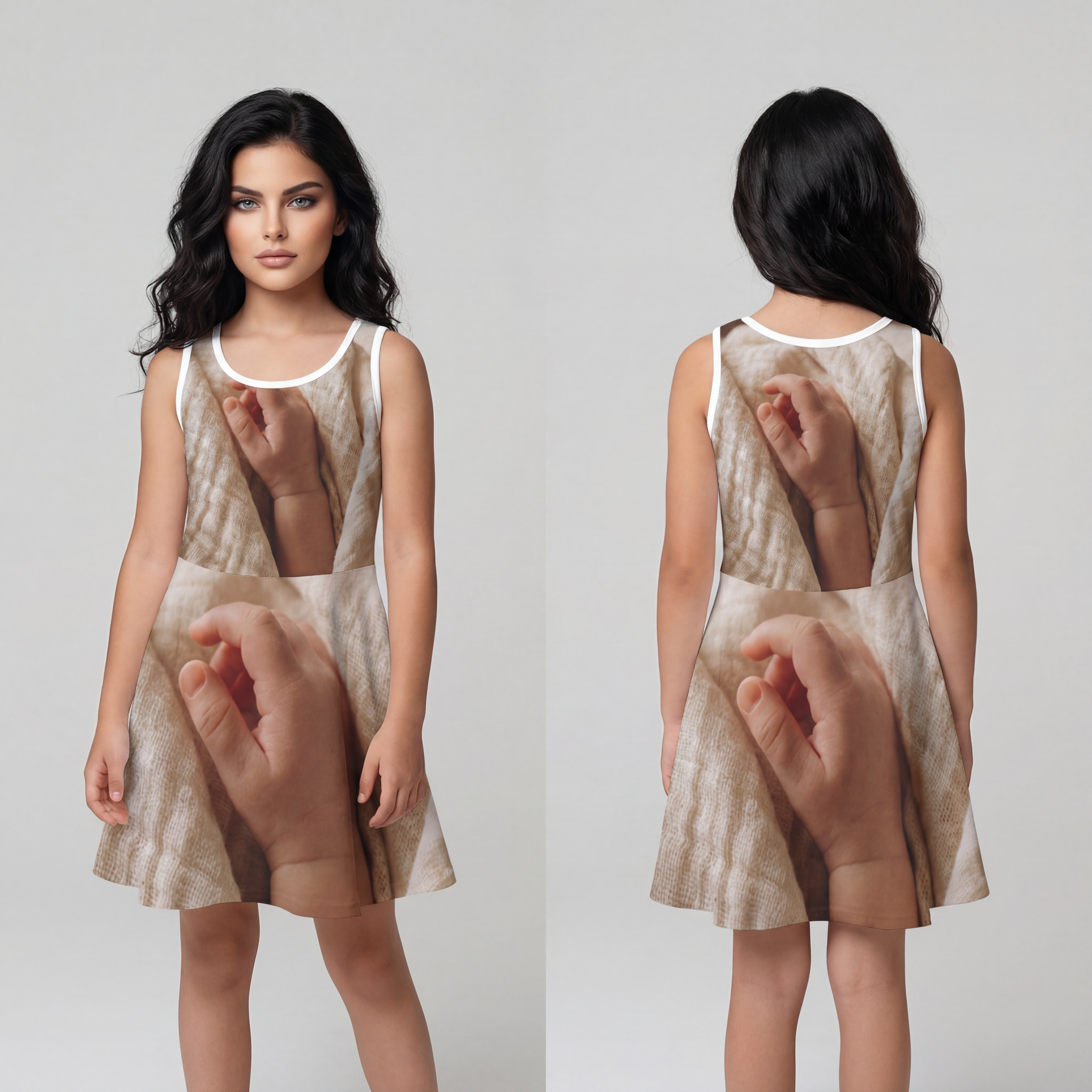 Girls' Sundress - Soft Boho Neutrals