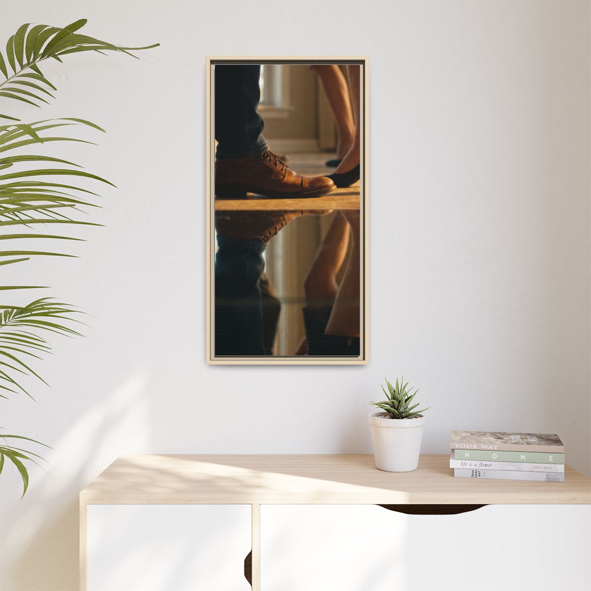 Matte Canvas, Framed - Golden Hour Reflections Cinematic Art...