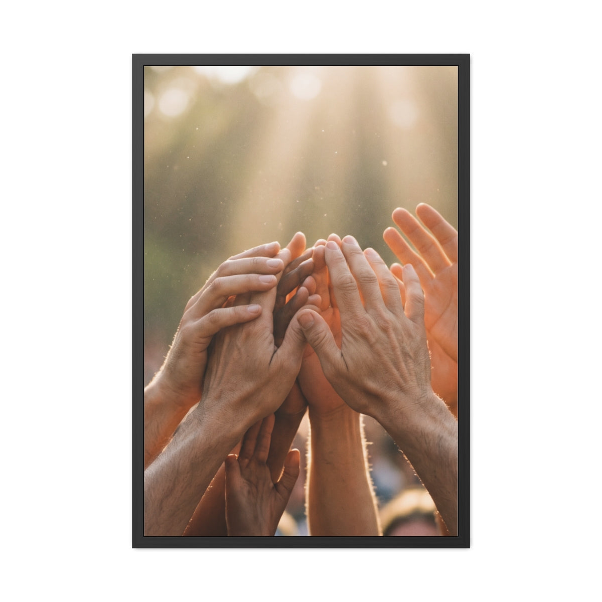 Framed Posters - Golden Rays of Unity Wall Art (8×12, 9×11...