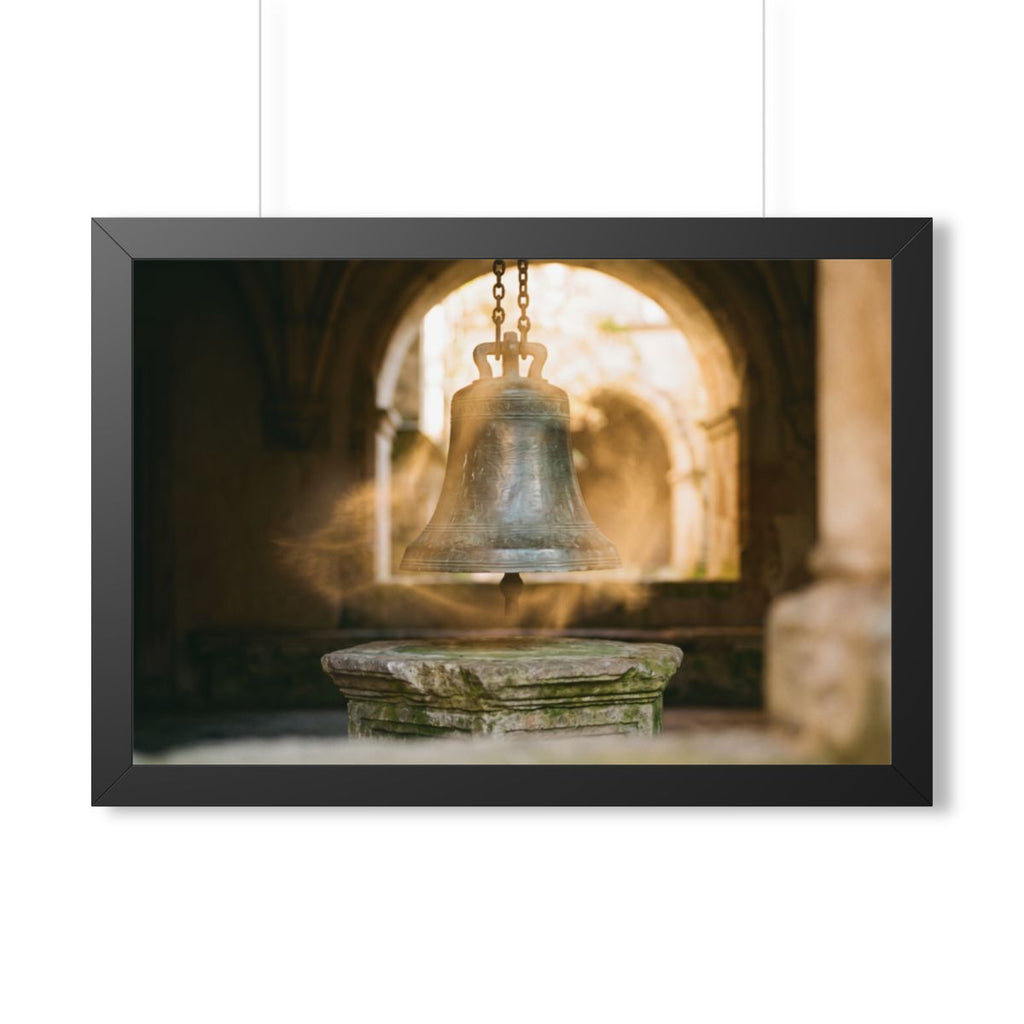 Framed Horizontal Poster - Cloister Bell — Black (14×11... |...