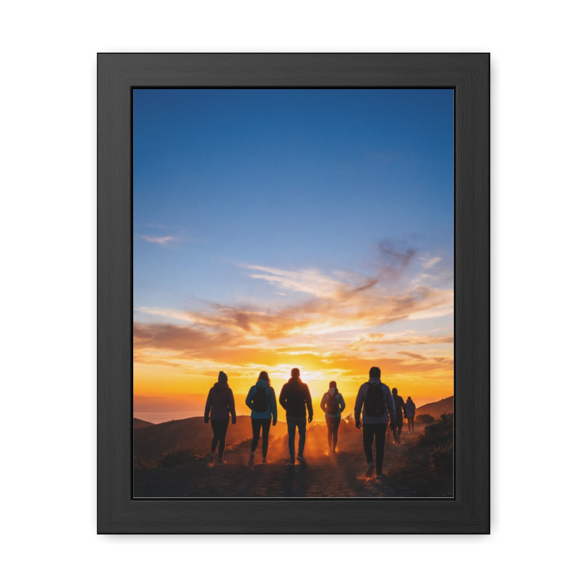 Framed Poster - Sunset Silhouette — Portrait