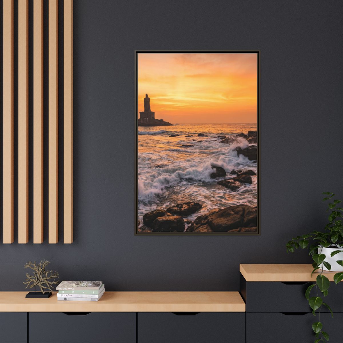 Framed Matte Canvas - Majestic Golden Coast