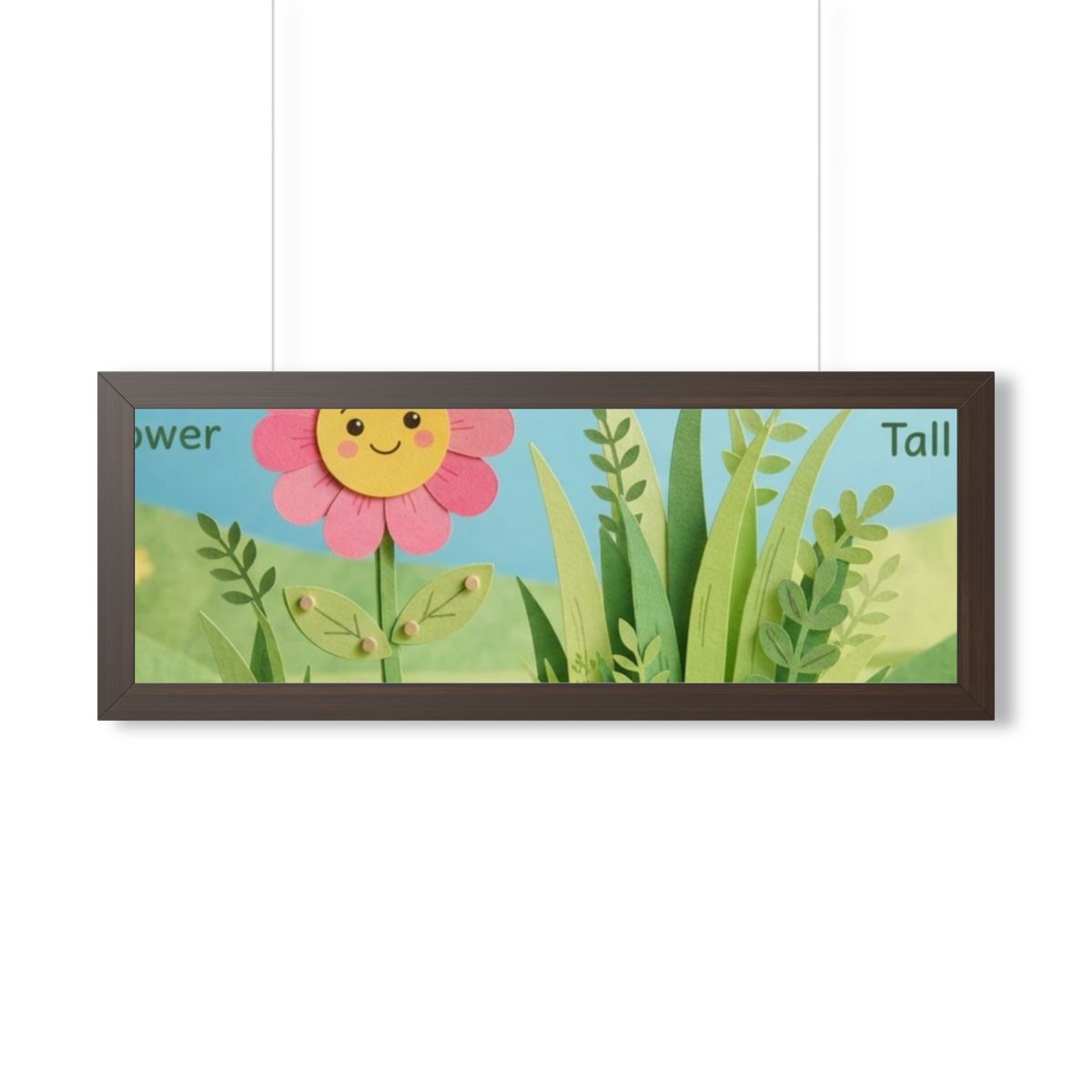 Framed Horizontal Poster - Meadow Vista — Walnut (14×11... |...
