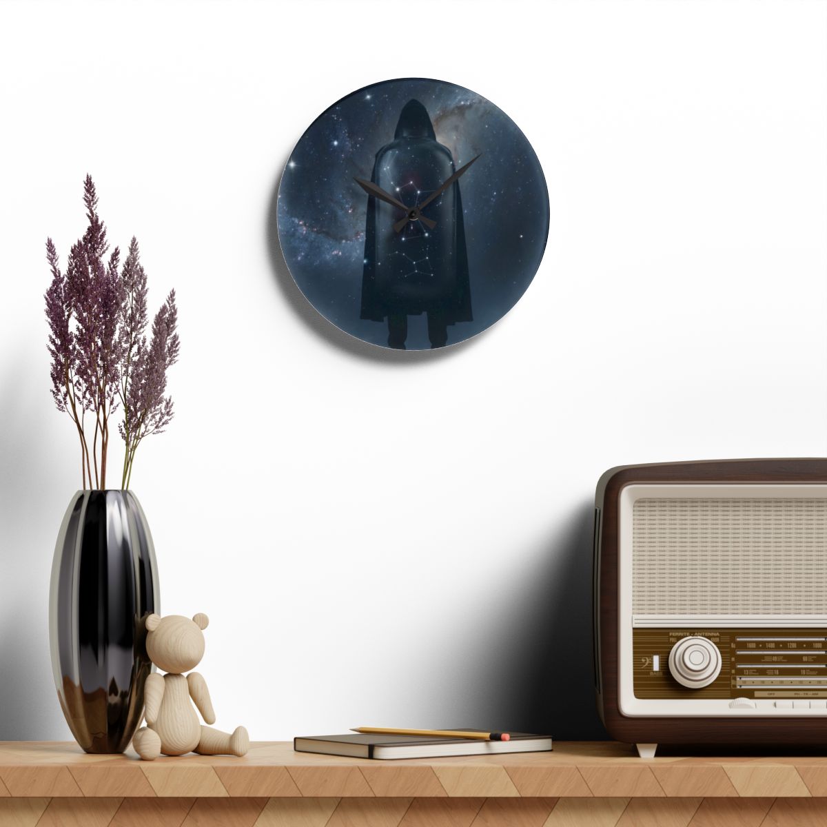 Acrylic Wall Clock - Orion Sentinel Cosmic Timekeeper |...