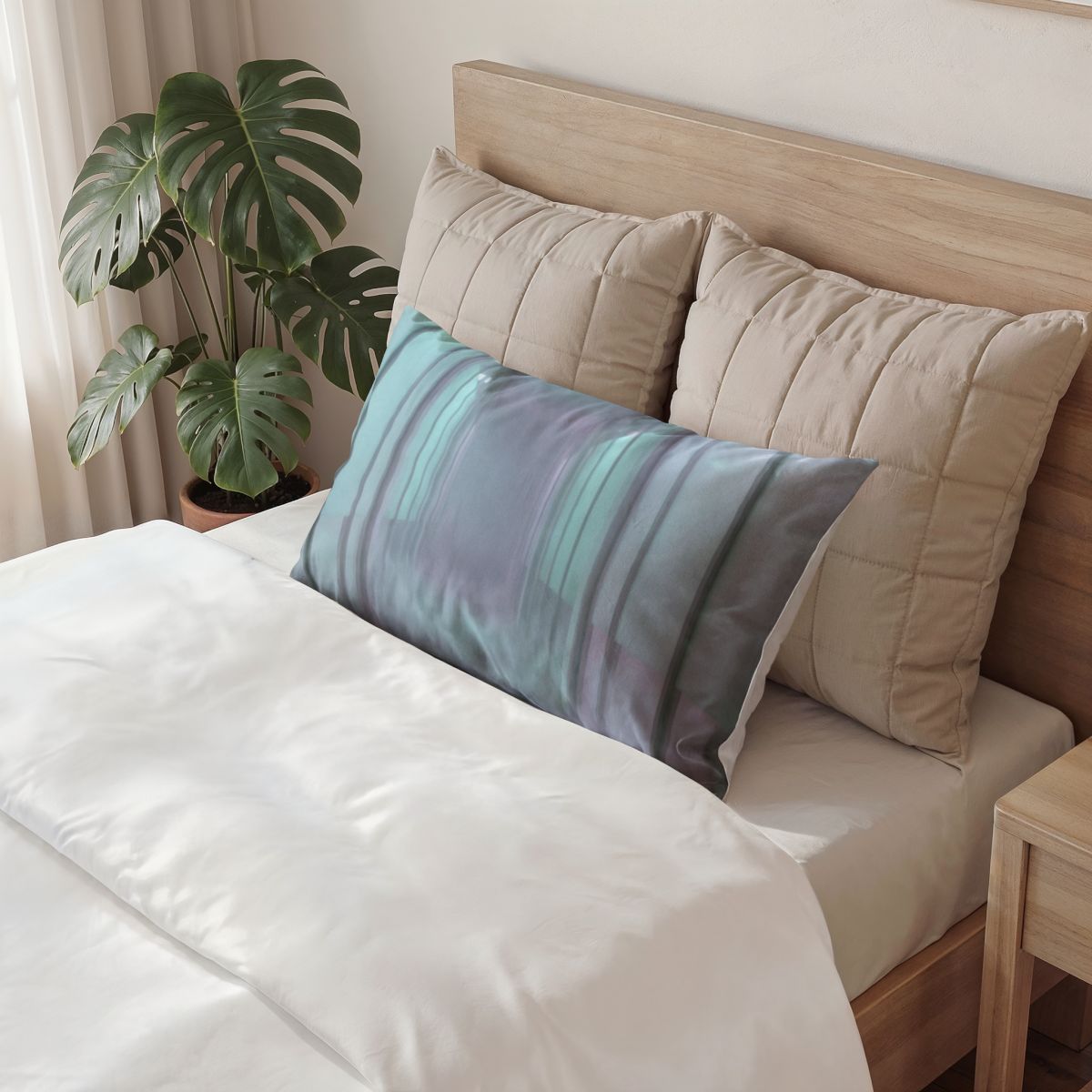 Cotton Pillow Sham - Liminal Corridor Fog Art Print |...