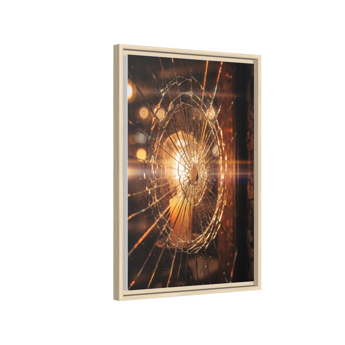 Framed Matte Canvas - Shattered Glass