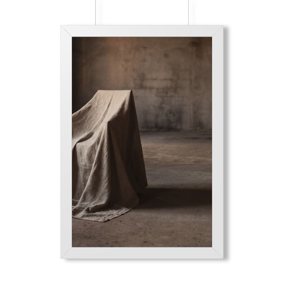 Framed Vertical Poster - Draped Silence Still Life Art... |...