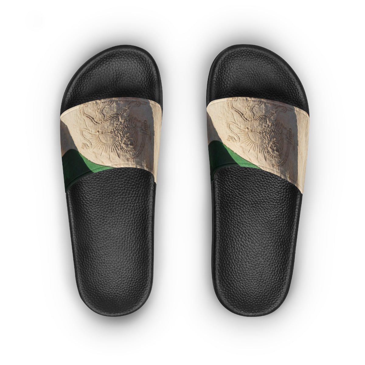 Women's Slide Sandals - Vintage Persian Lion and Sun Flag......
