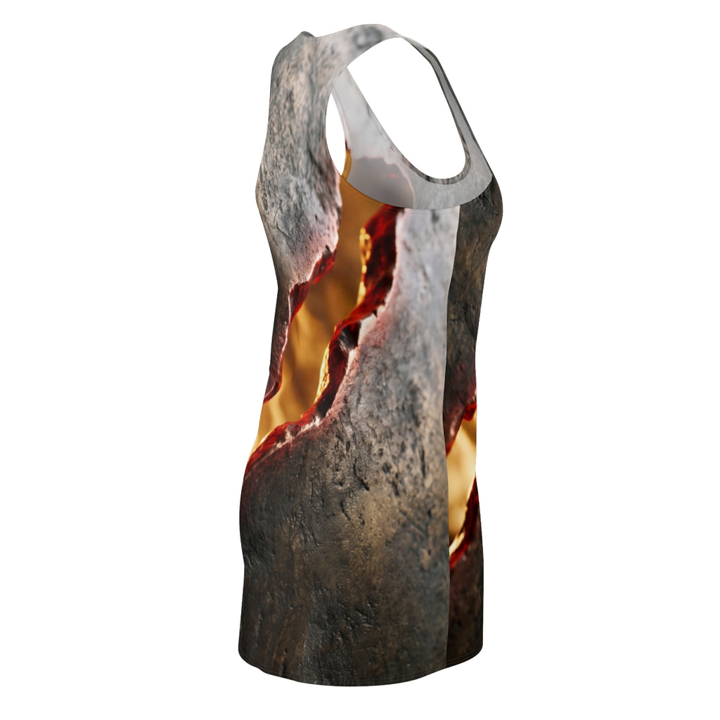 Women's Cut & Sew Racerback Dress - Molten Bronze Fissure |...