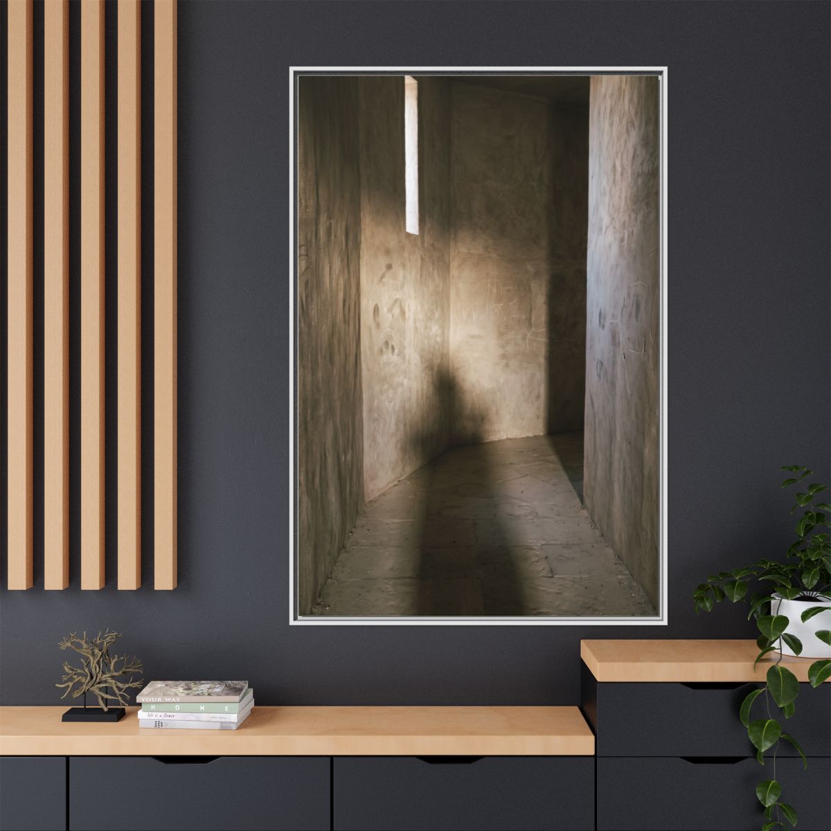 Matte Canvas, Framed - Shadows of the Citadel moody... |...